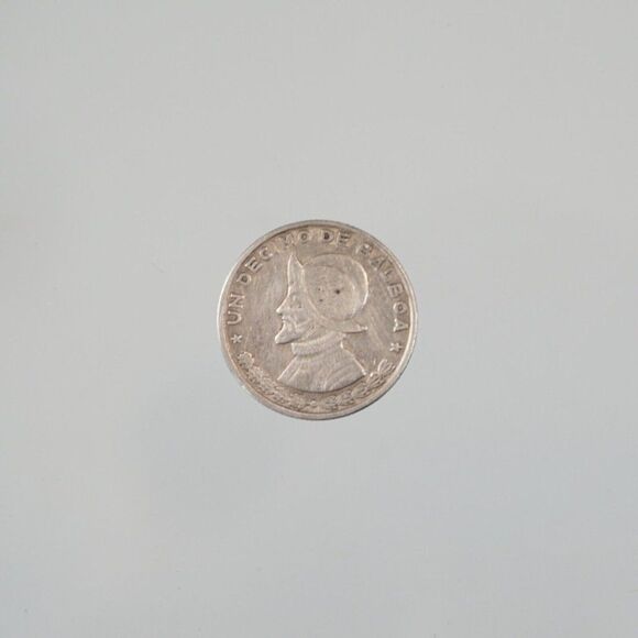 Panama 1961 Un Decimo de Balboa .900 Silver Coin - Picture 6 of 6